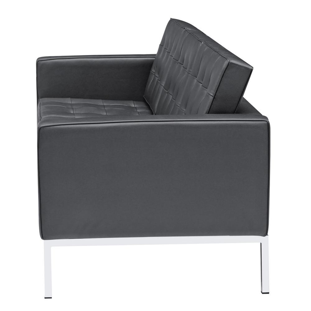 Fine Mod Imports Button Sofa in Leather