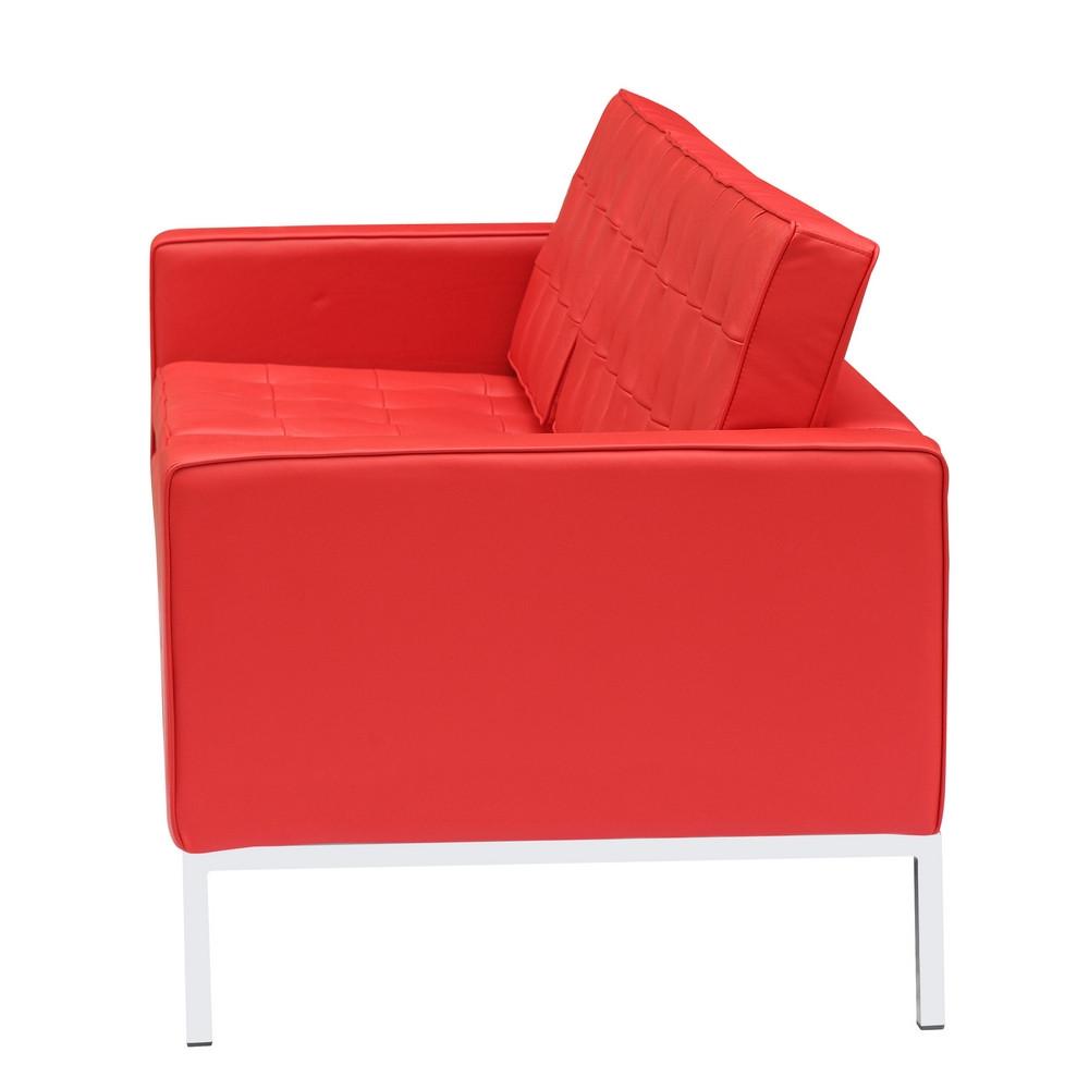 Fine Mod Imports Button Sofa in Leather