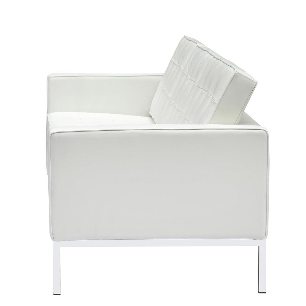 Fine Mod Imports Button Sofa in Leather