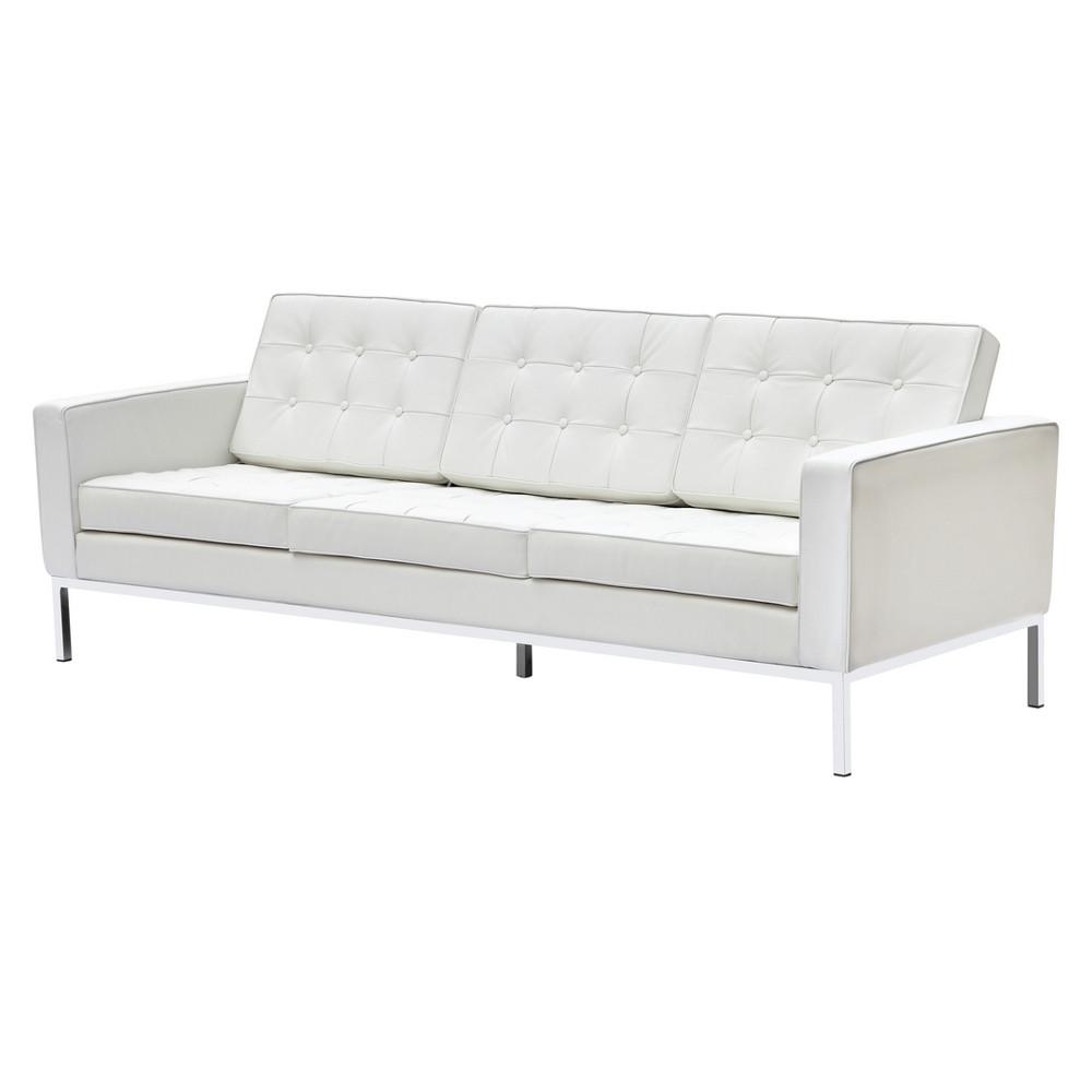 Fine Mod Imports Button Sofa in Leather