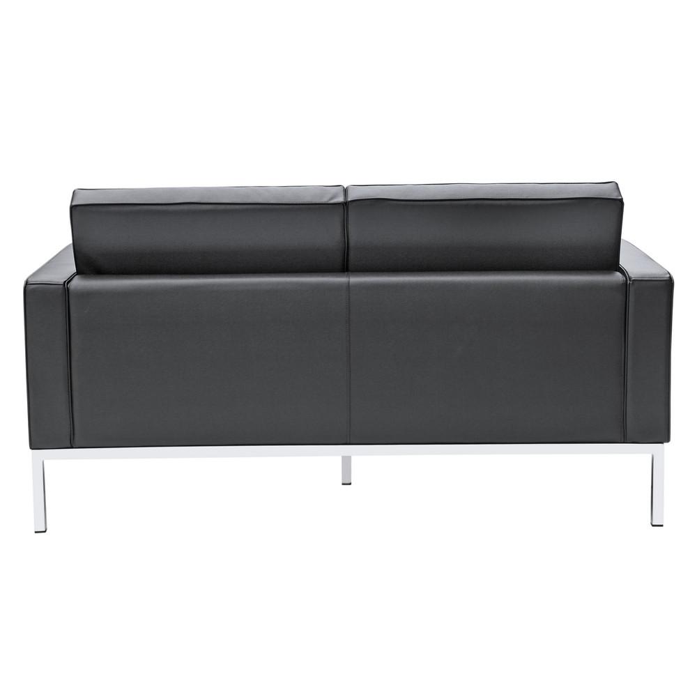 Fine Mod Imports Button Loveseat in Leather