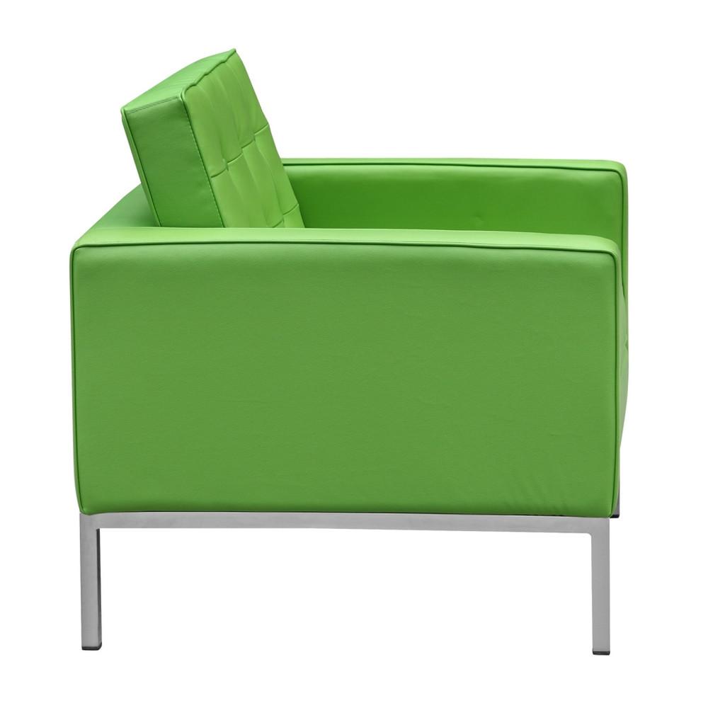 Fine Mod Imports Button Arm Chair in Leather