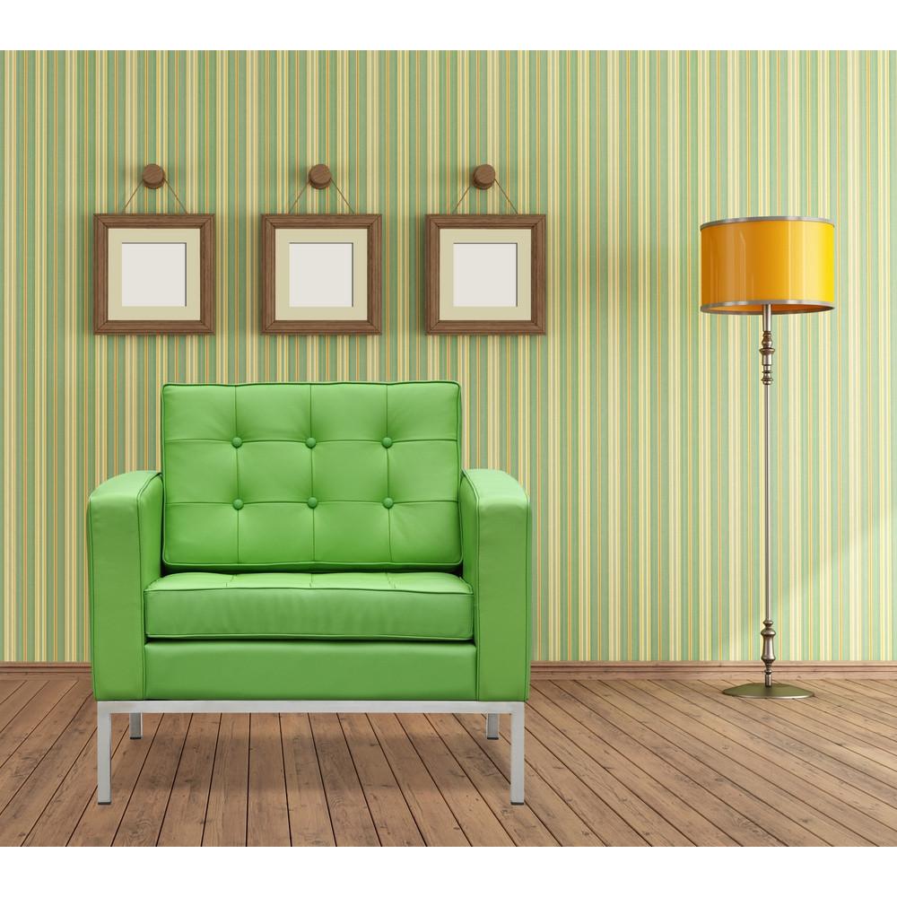 Fine Mod Imports Button Arm Chair in Leather