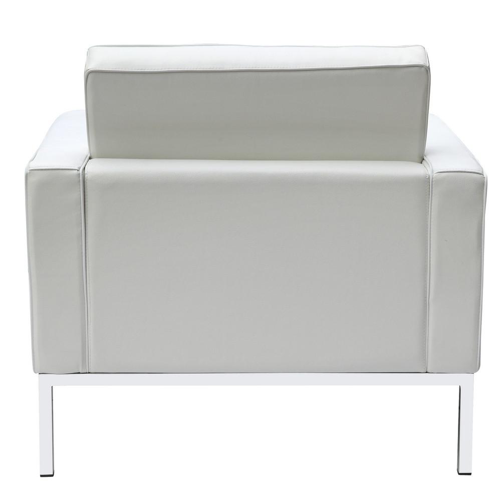 Fine Mod Imports Button Arm Chair in Leather