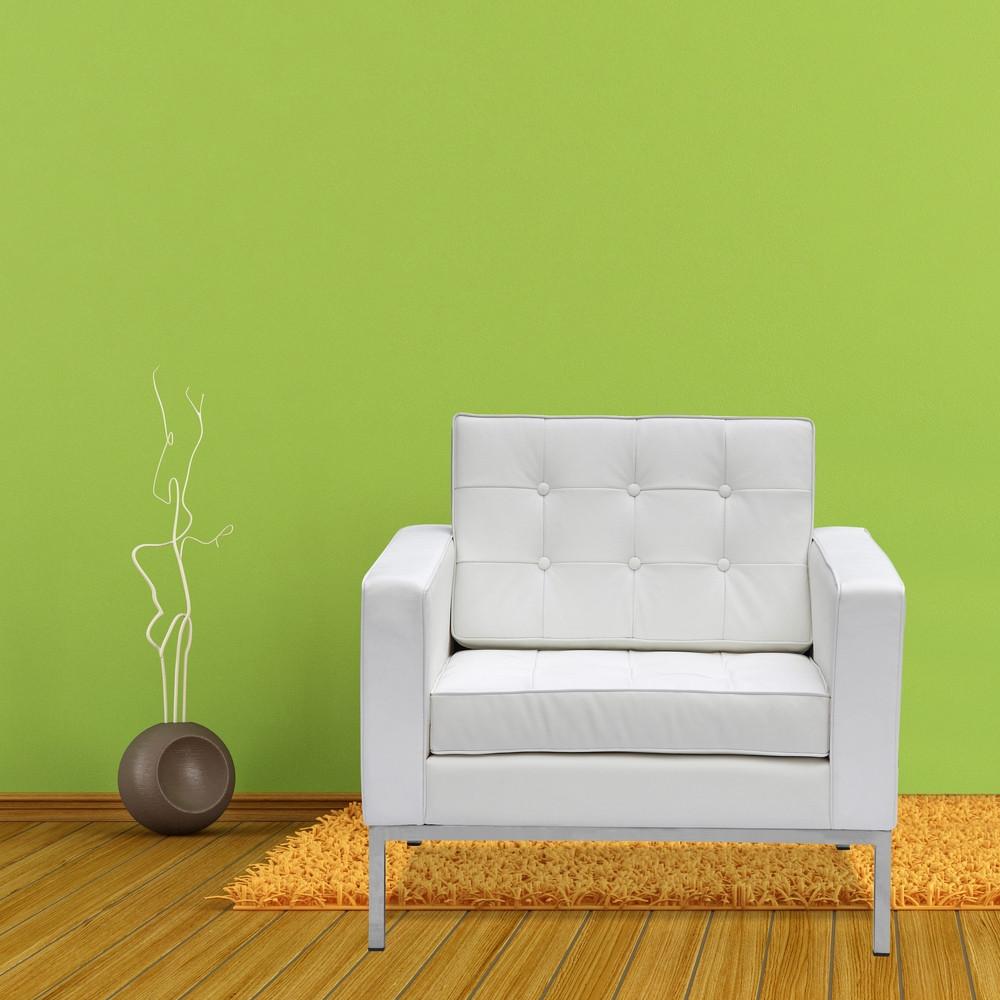 Fine Mod Imports Button Arm Chair in Leather