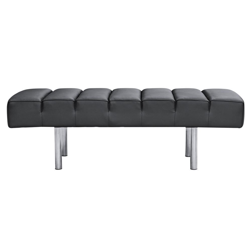 Fine Mod Imports Classic Leather Bench 2 Seater