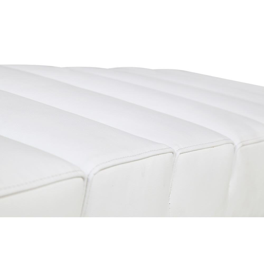 Fine Mod Imports Classic Leather Bench 2 Seater