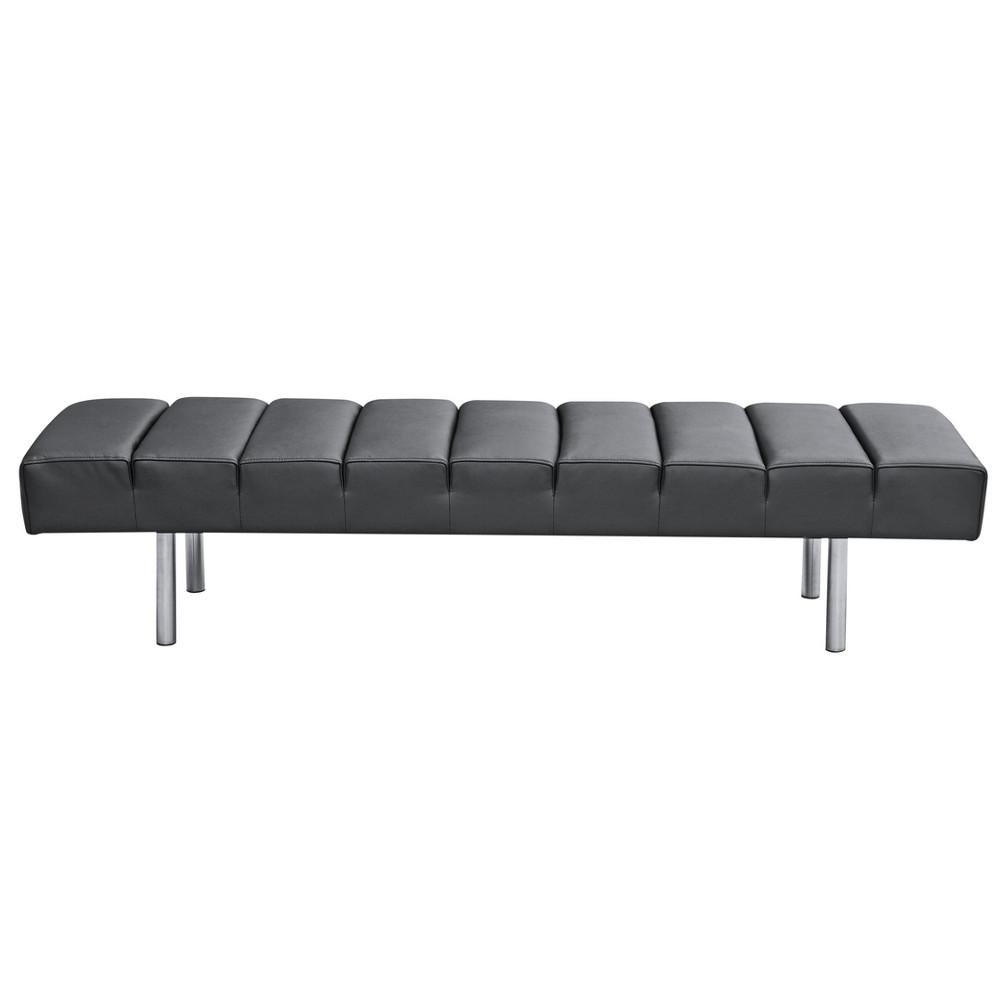 Fine Mod Imports Classic Leather Bench 3 Seater