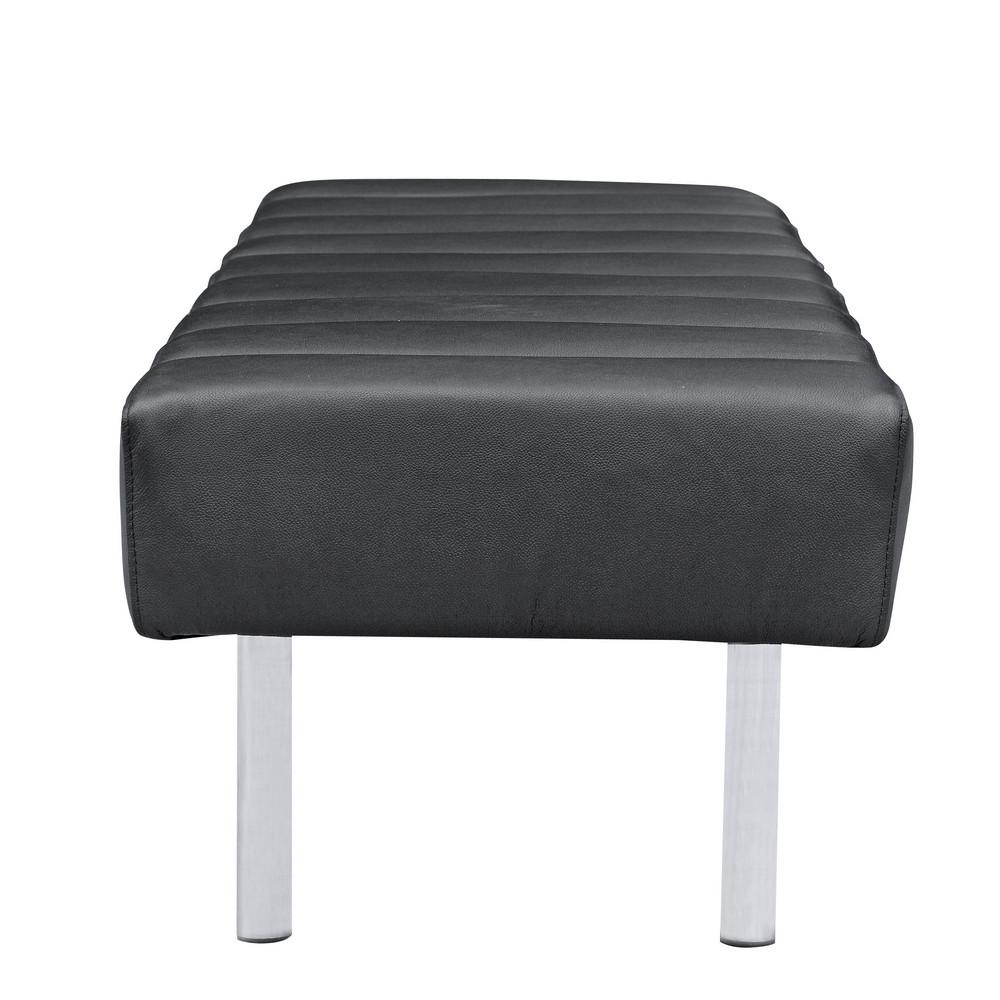 Fine Mod Imports Classic Leather Bench 3 Seater