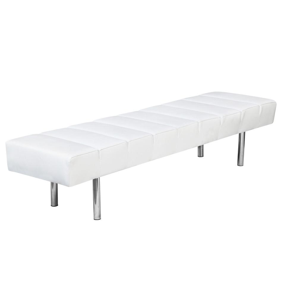 Fine Mod Imports Classic Leather Bench 3 Seater