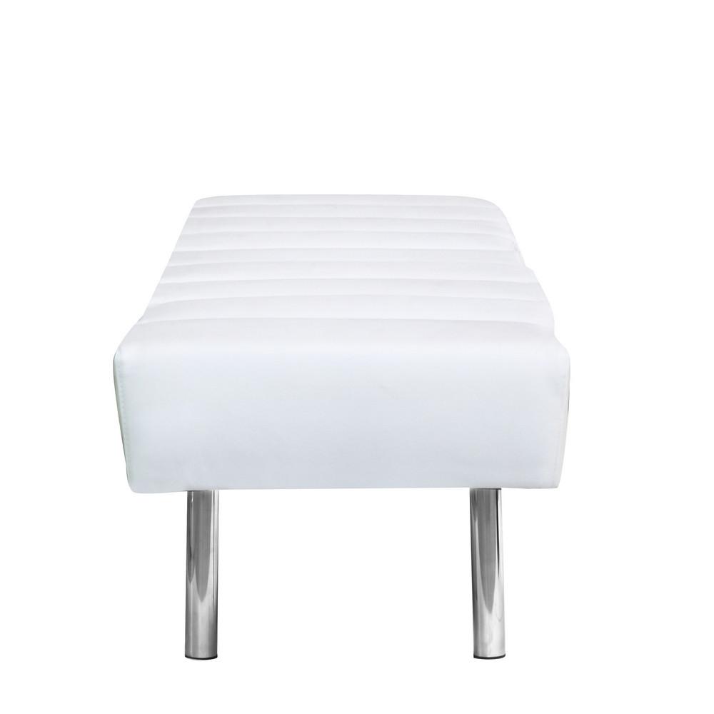 Fine Mod Imports Classic Leather Bench 3 Seater