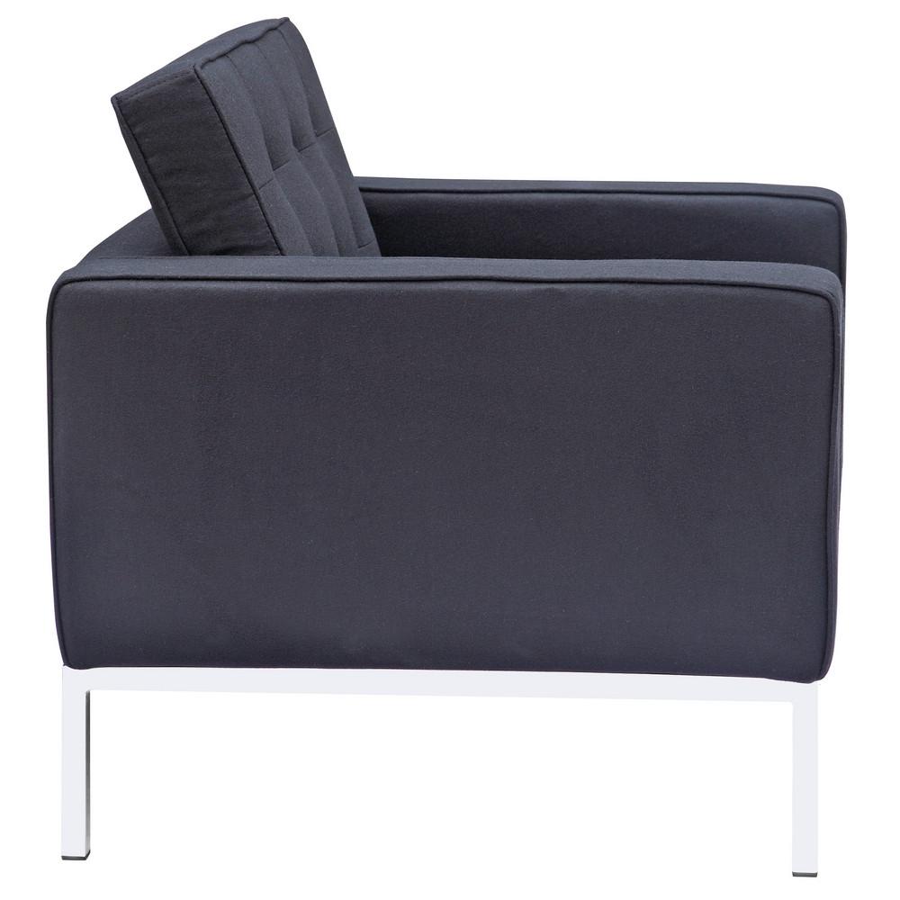 Fine Mod Imports Button Arm Chair in Wool