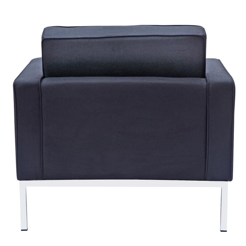 Fine Mod Imports Button Arm Chair in Wool