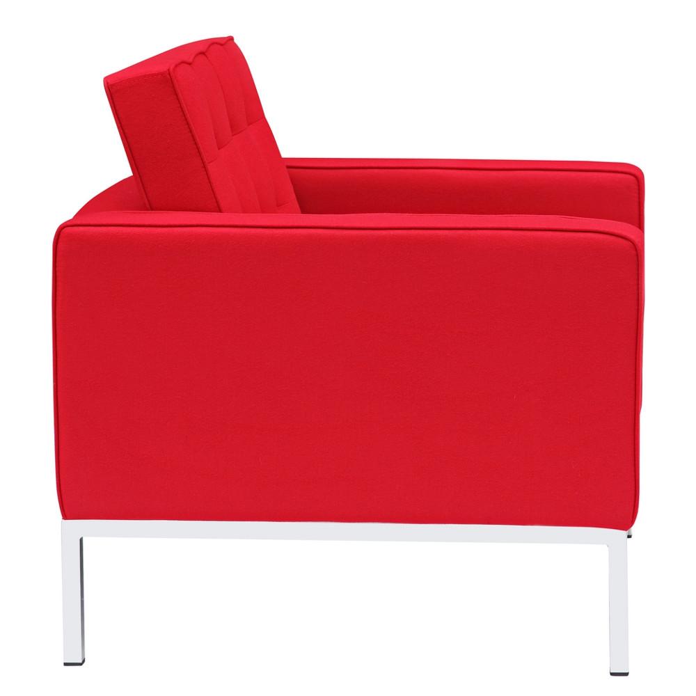 Fine Mod Imports Button Arm Chair in Wool