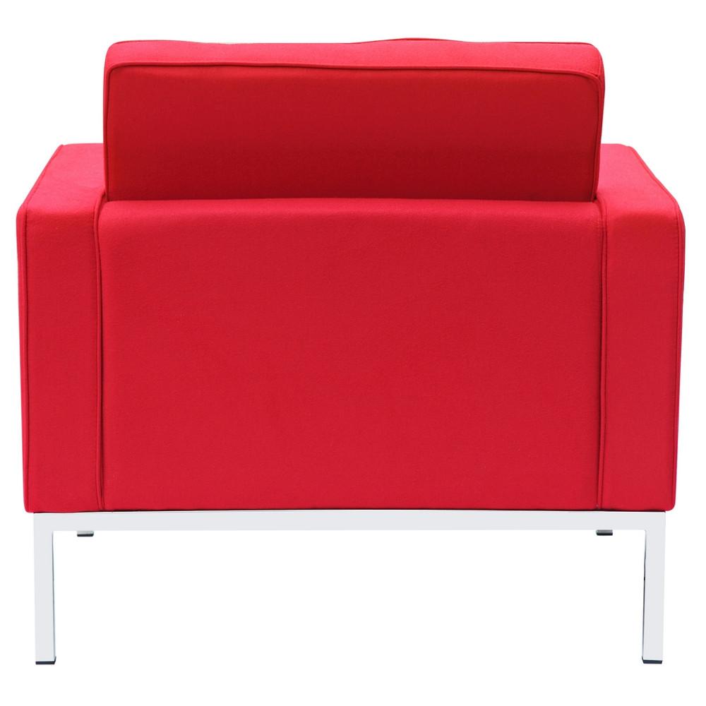 Fine Mod Imports Button Arm Chair in Wool