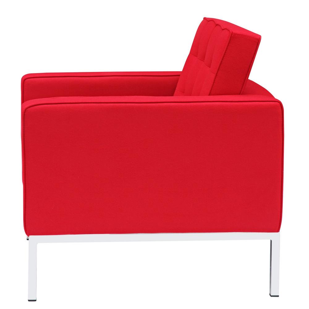 Fine Mod Imports Button Arm Chair in Wool