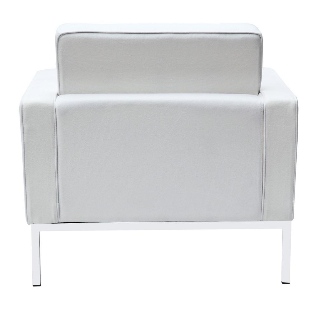 Fine Mod Imports Button Arm Chair in Wool