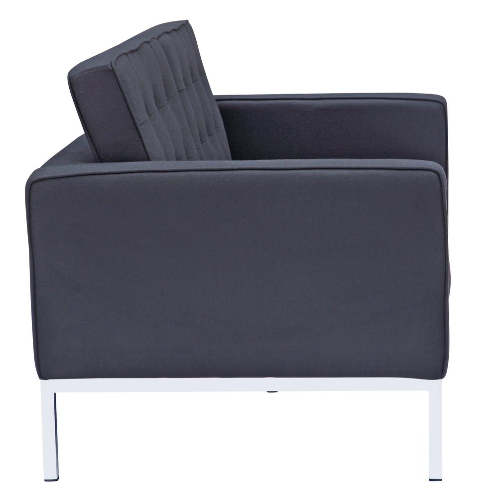 Fine Mod Imports Button Loveseat in Wool