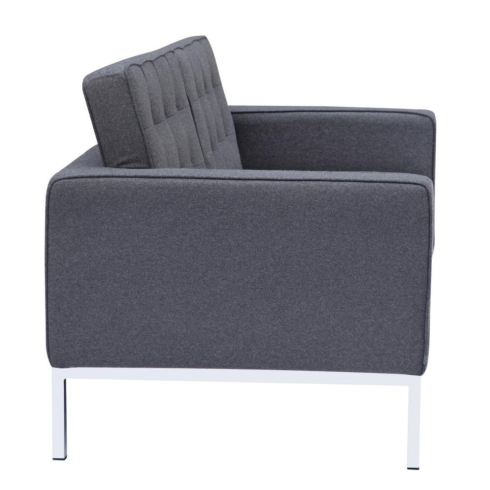 Fine Mod Imports Button Loveseat in Wool