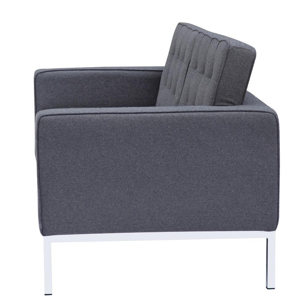 Fine Mod Imports Button Loveseat in Wool