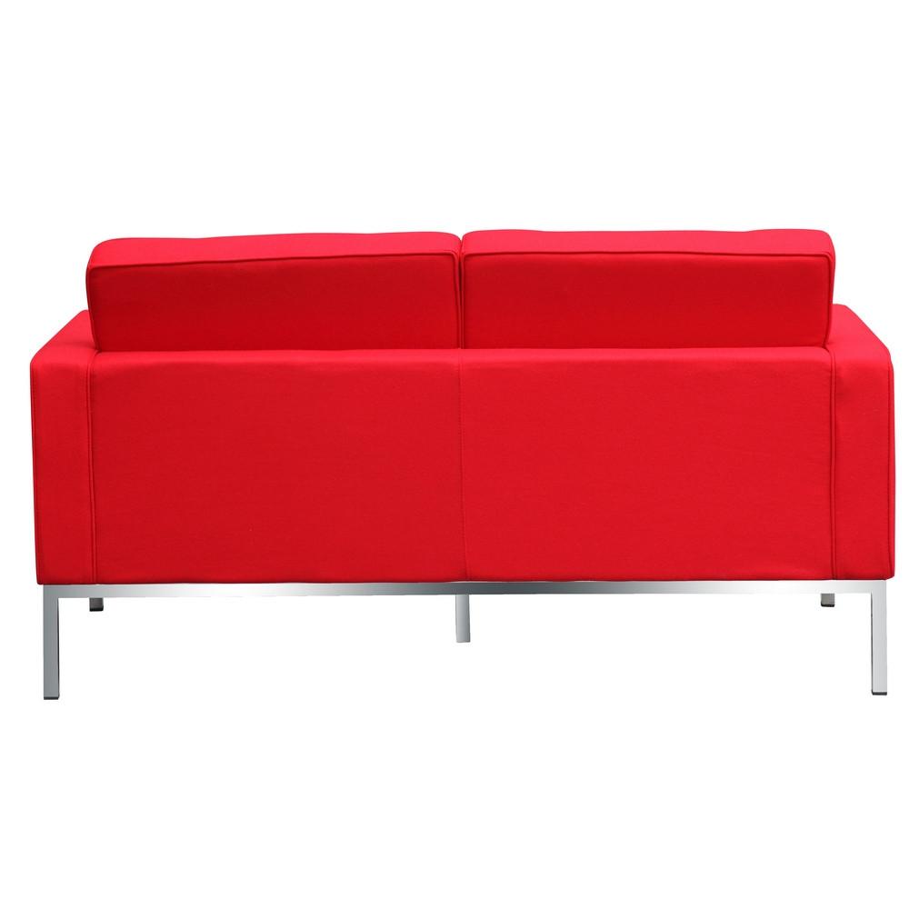 Fine Mod Imports Button Loveseat in Wool