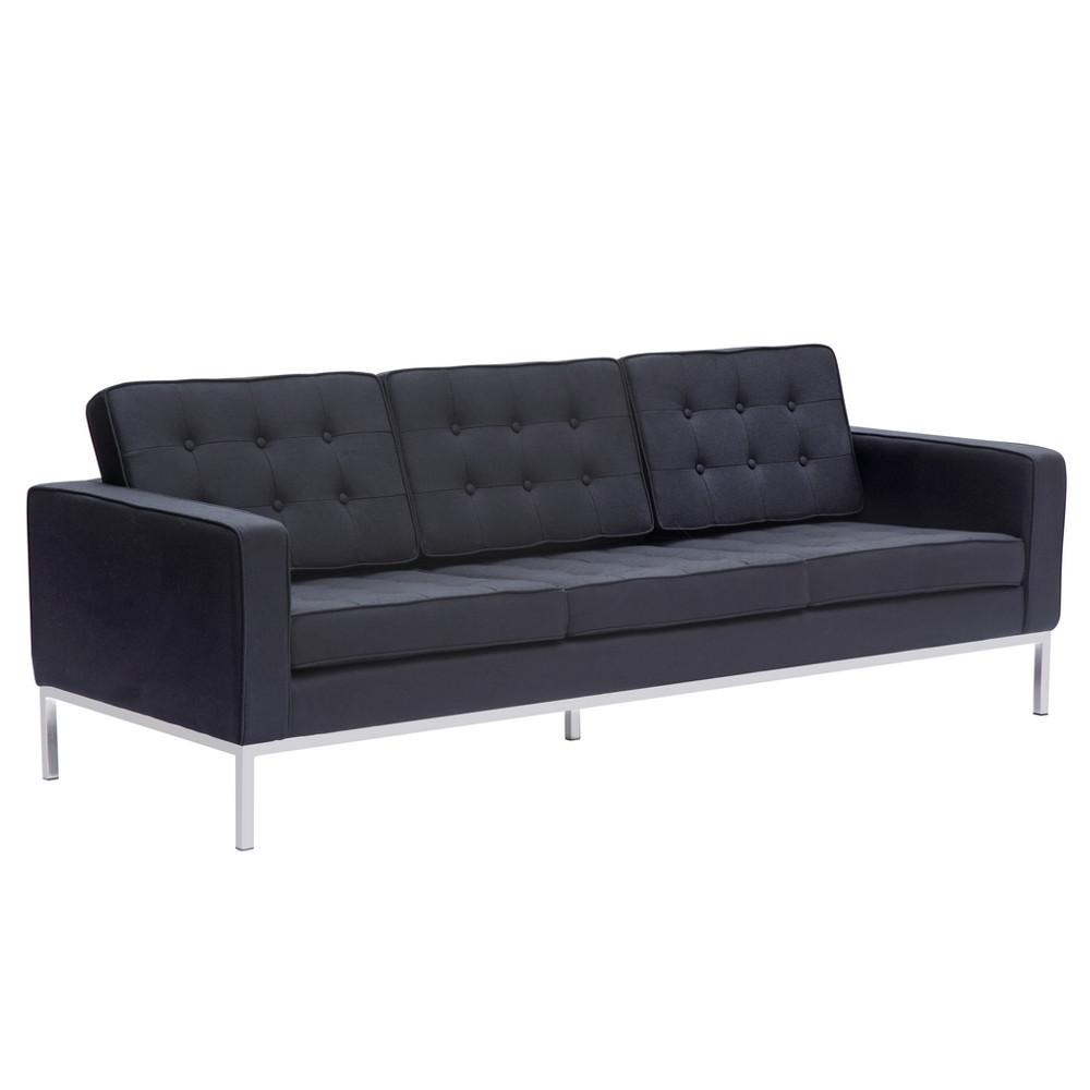 Fine Mod Imports Button Sofa in Wool