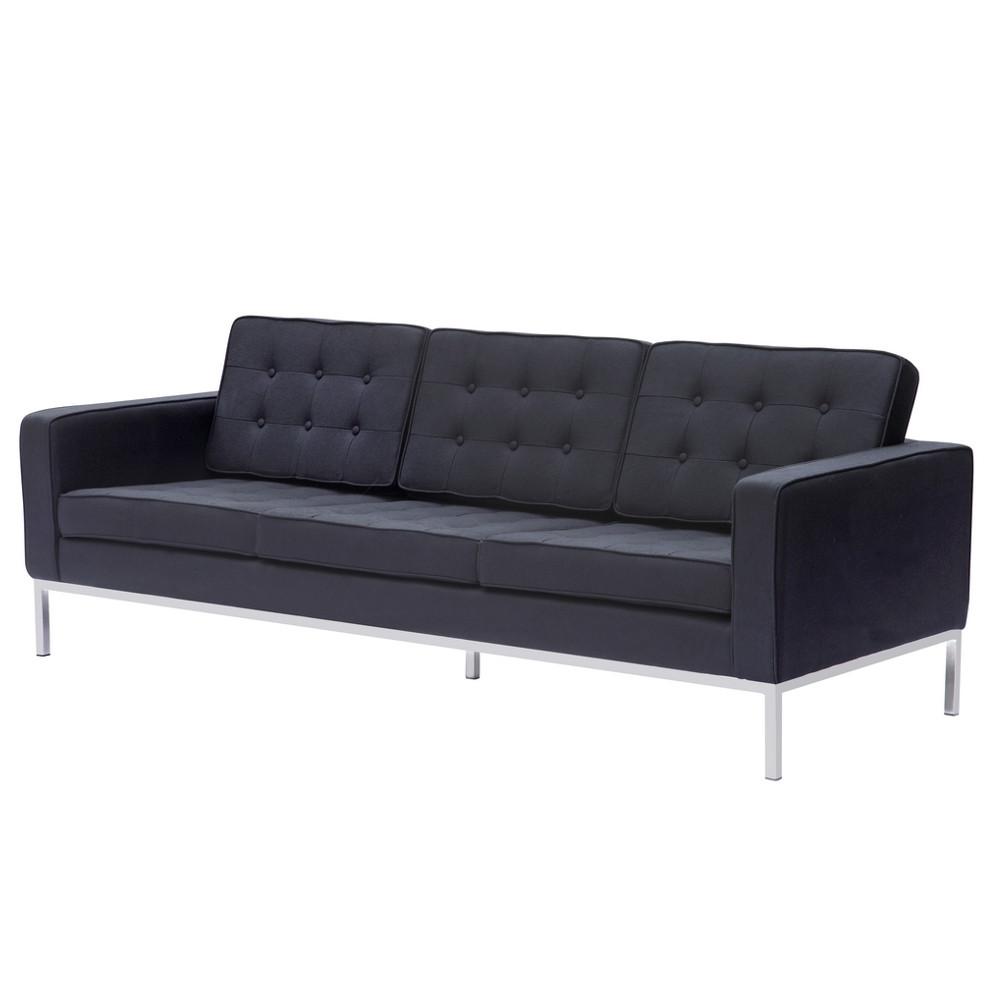 Fine Mod Imports Button Sofa in Wool
