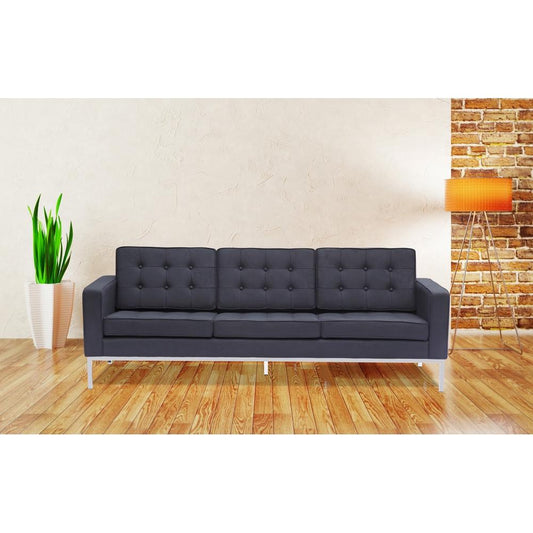 Fine Mod Imports Button Sofa in Wool