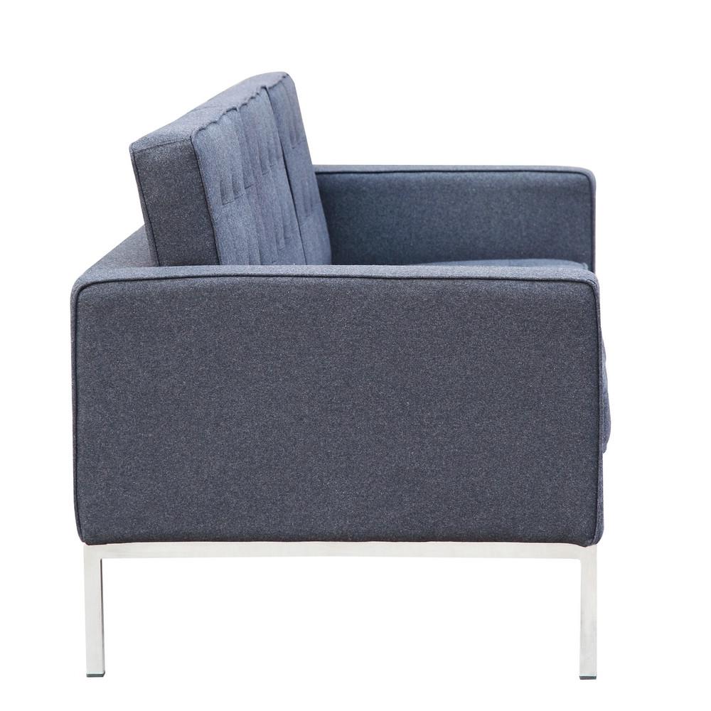 Fine Mod Imports Button Sofa in Wool