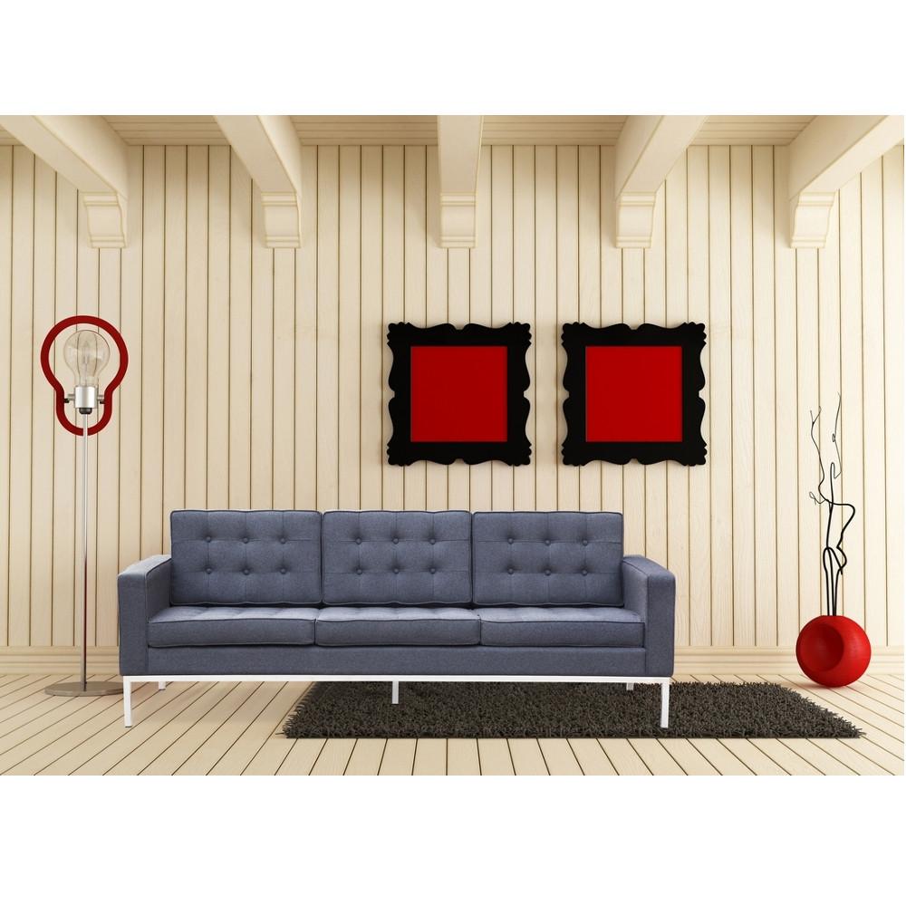 Fine Mod Imports Button Sofa in Wool