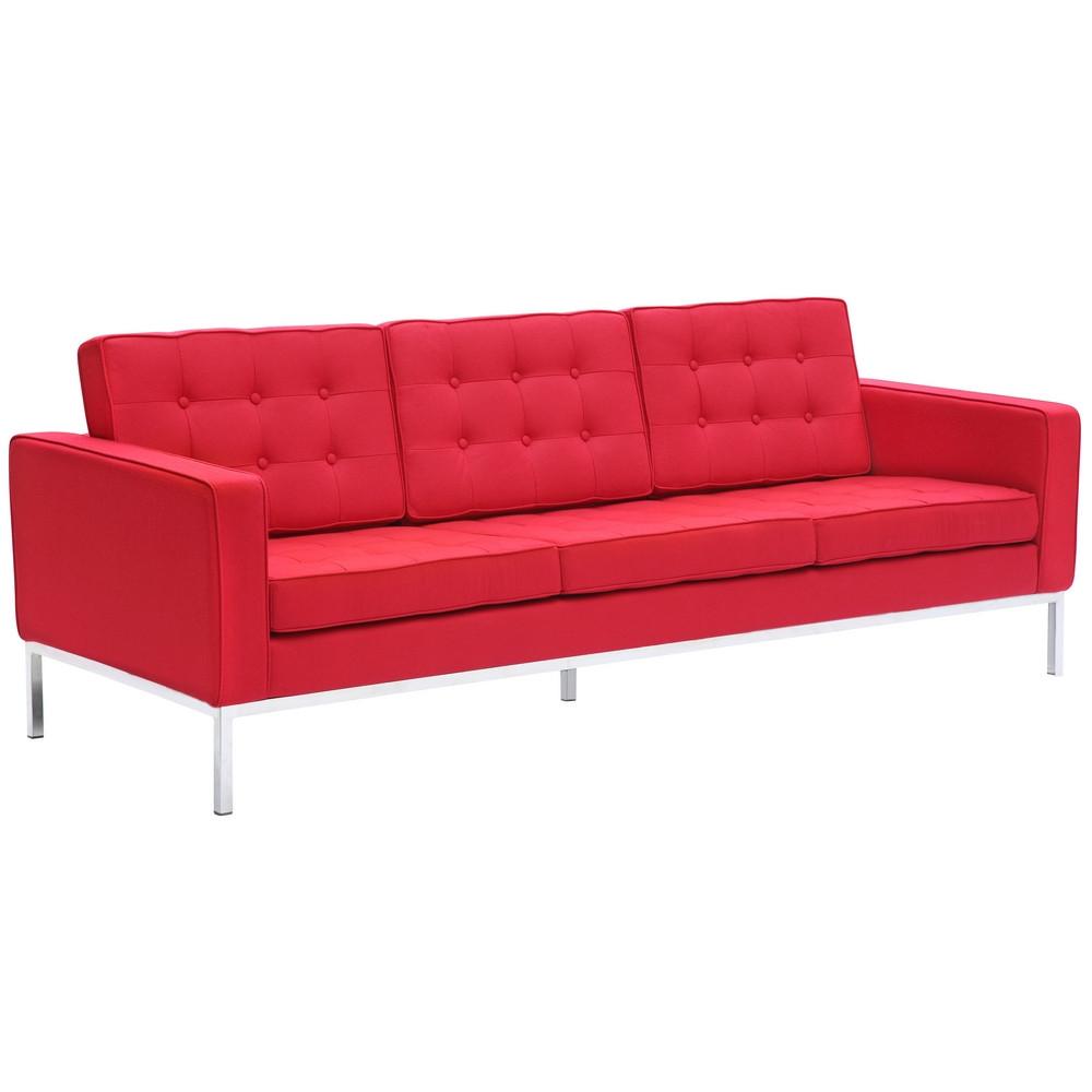 Fine Mod Imports Button Sofa in Wool