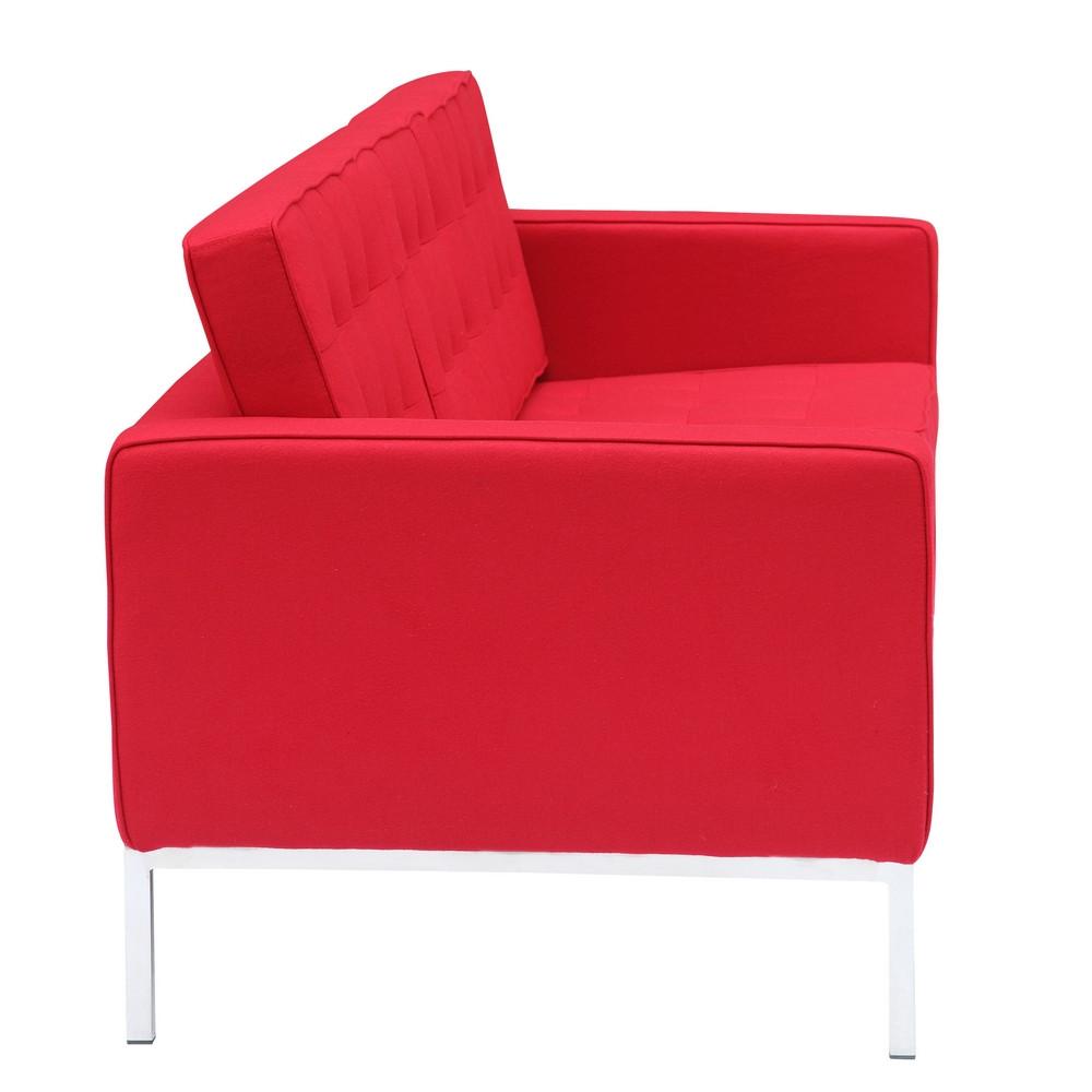 Fine Mod Imports Button Sofa in Wool