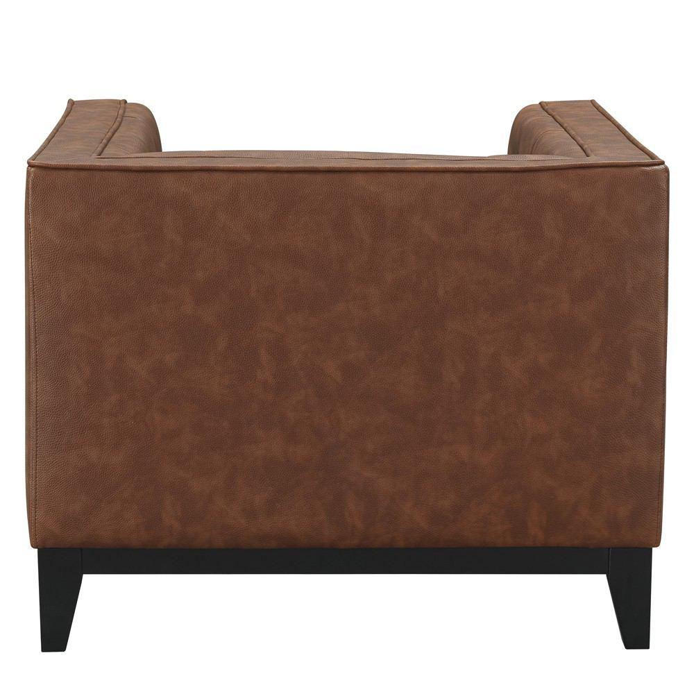 Manhattan Comfort Cadman 1-Seat Camal PU Leather Armchair