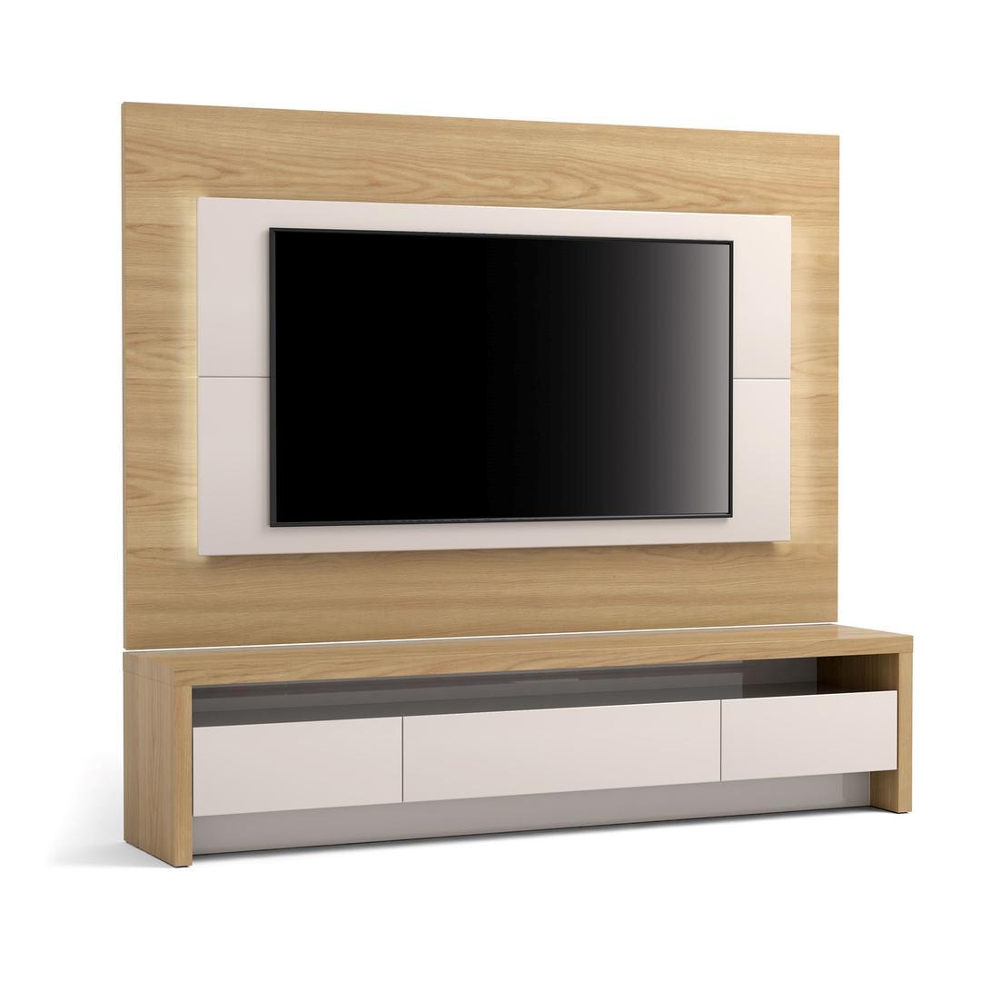 Manhattan Comfort 2-Piece Sylvan 70.86" TV Stand and Panel with LED Lights