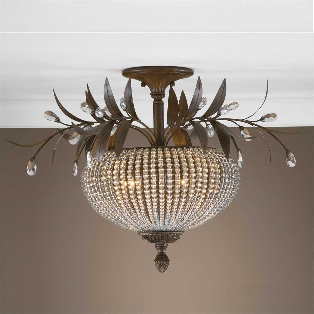 Uttermost Cristal De Lisbon 3 Lights Semi Flush