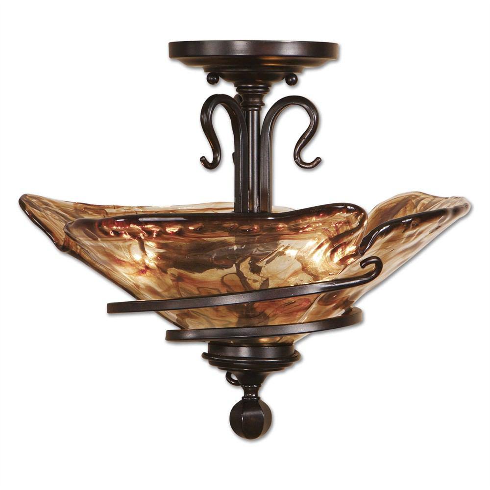 Uttermost Vitalia 3 Lights Semi Flush Mount