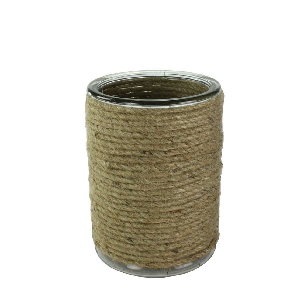 HomArt Hester Rope Wrapped Glass Vase - Natural - Med - Set of 4