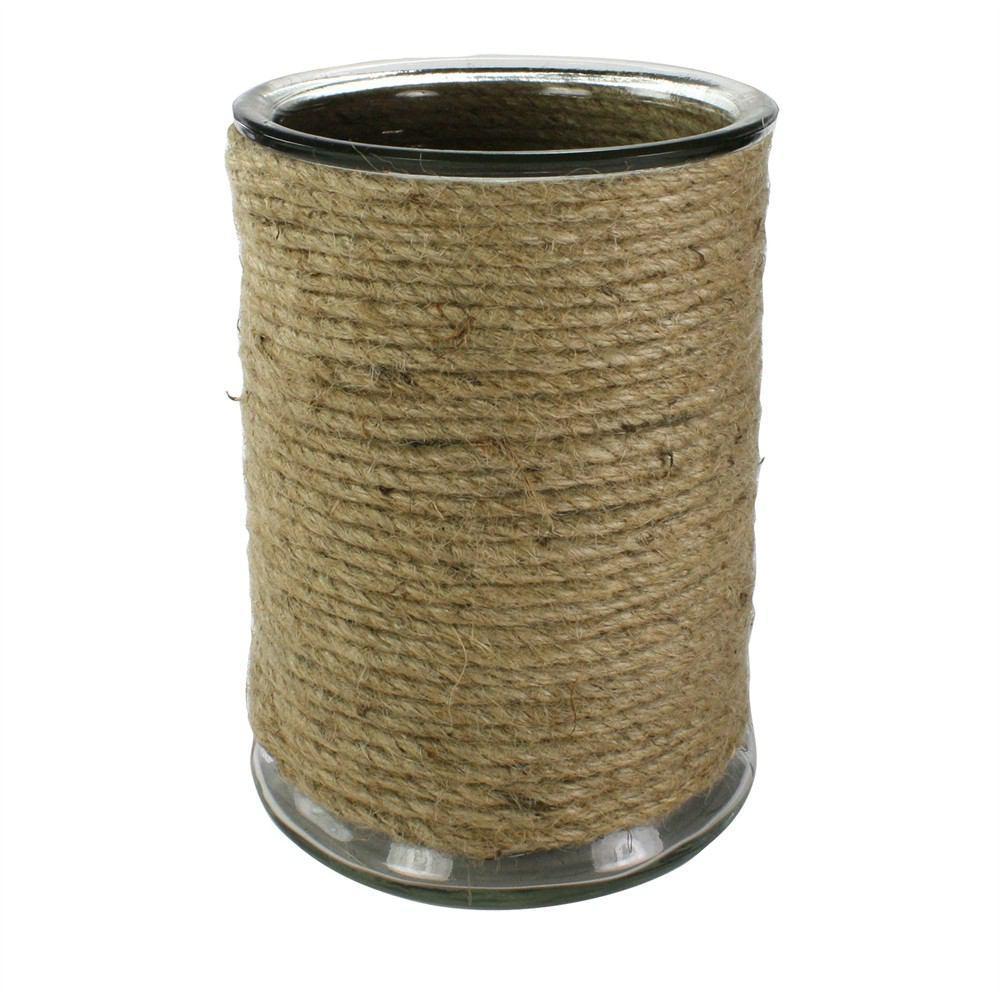 HomArt Hester Rope Wrapped Glass Vase - Natural - Feature Image