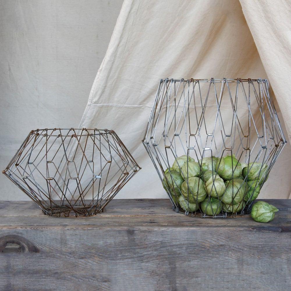 HomArt Edison Wire Basket - Natural
