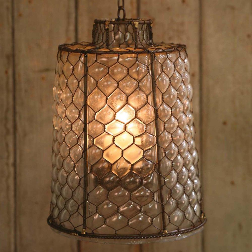 HomArt Vallarta Glass Lantern - Rust - Feature Image
