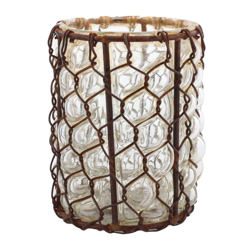 HomArt Vallarta Glass Vase - Rust - Small - Set of 4