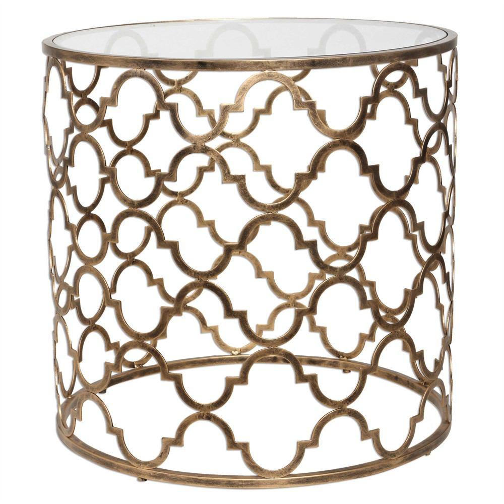 Uttermost Quatrefoil End Table