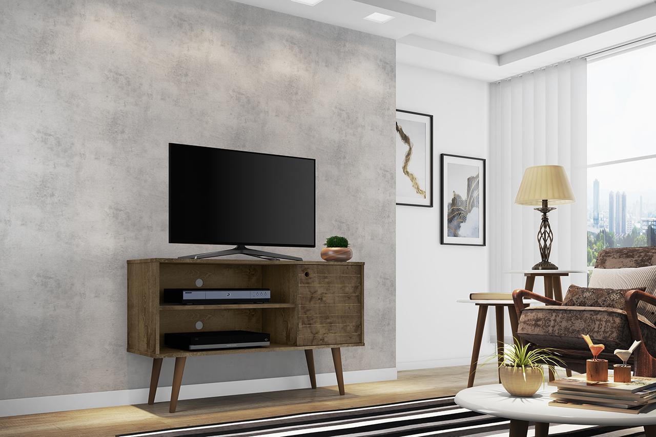 Manhattan Comfort Liberty 42.52" Mid Century - Modern TV Stand with 2 Shelves and 1 Door