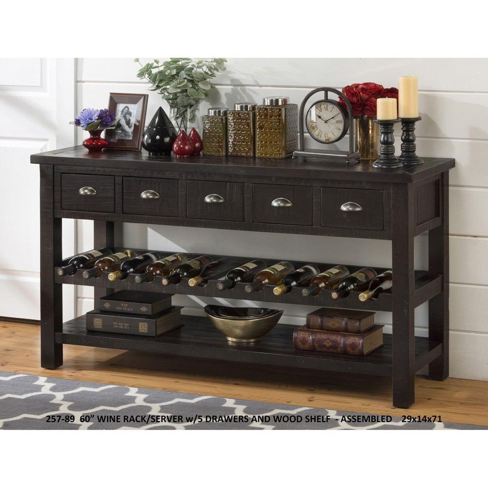 Jofran Prospect Creek Pine 60" Wine Rack/Server