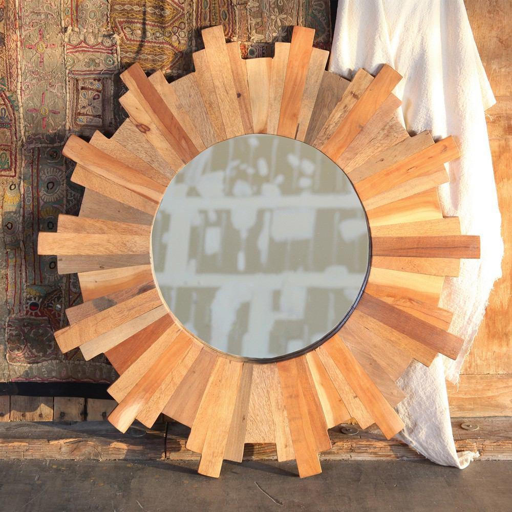HomArt Sunburst Wood Mirror - Feature Image