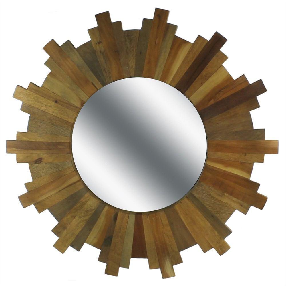 HomArt Sunburst Wood Mirror