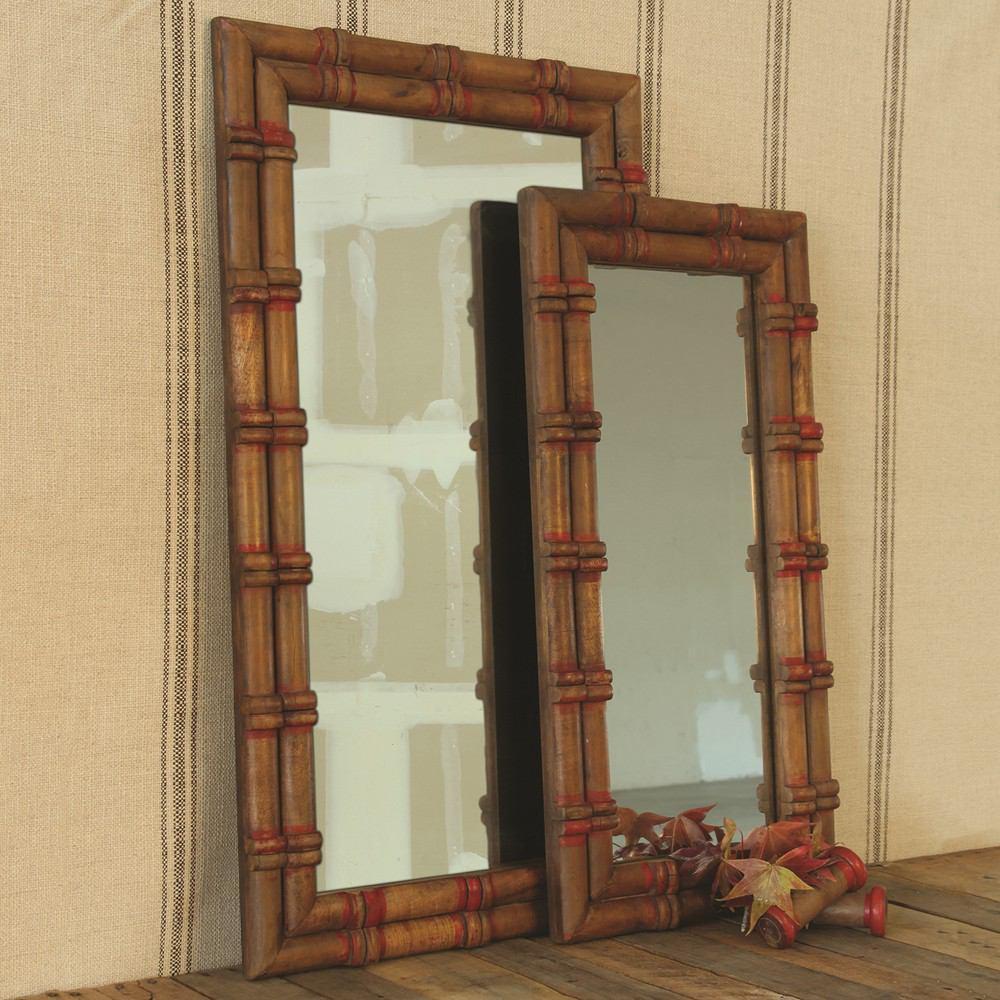 HomArt Piper Wood Spool Mirror - Small