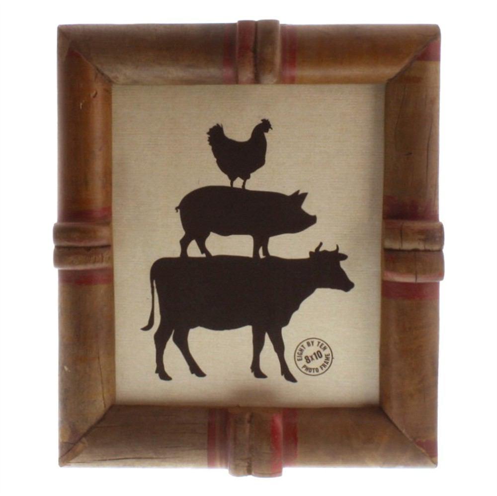 HomArt Piper Wood Spool Picture Frame 8x10 - Set of 2
