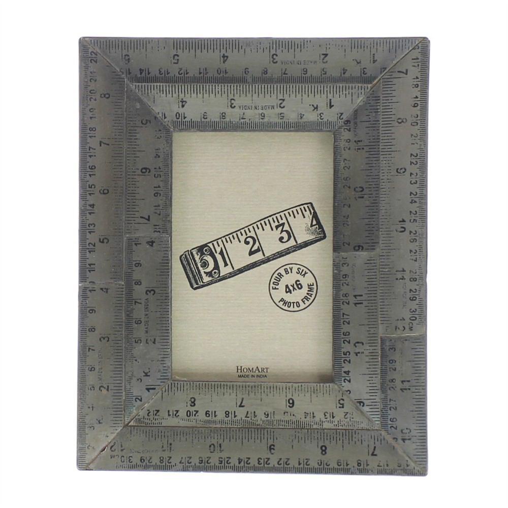 HomArt Metal Ruler Picture Frame - 4x6