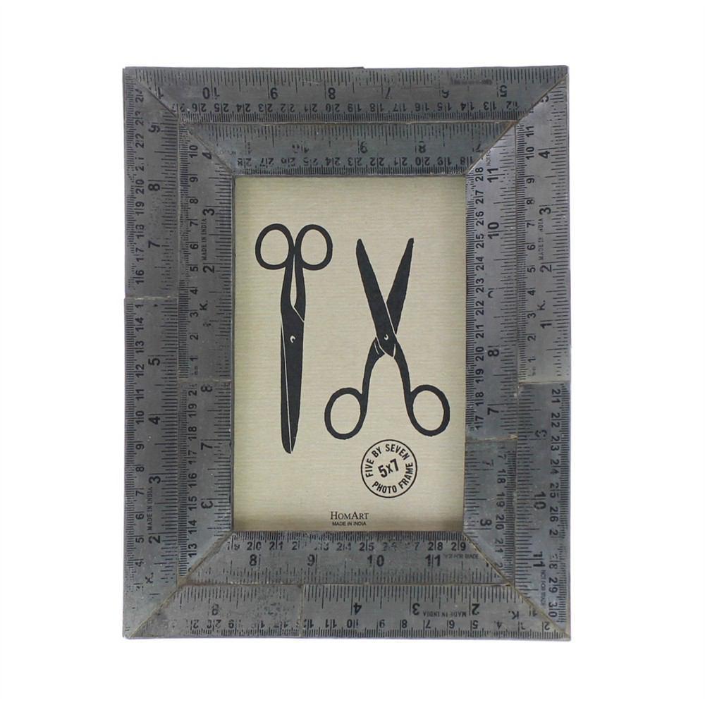 HomArt Metal Ruler Picture Frame - 5x7